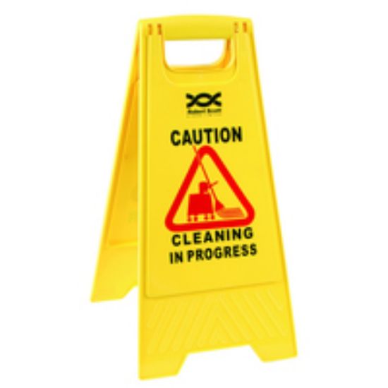 Picture of Wet Floor & Cleaning In Progress Sign