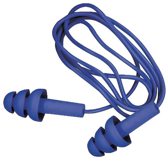 3M EAR Tracers Series Blue Reusable Corded Ear Plugs, 29dB Rated, Metal  Detectable, 50 Pairs