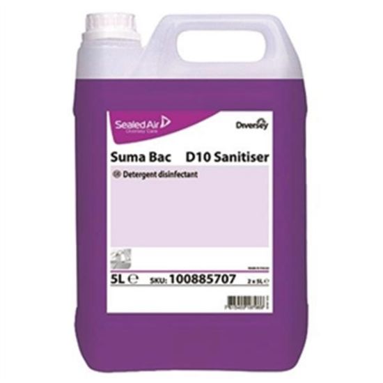 Picture of Suma Bac D10 Detergent Sanitiser, 2 x 5L Case