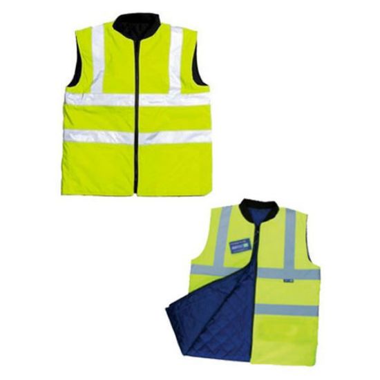 Hivis Reversible Bodywarmer, Yellow