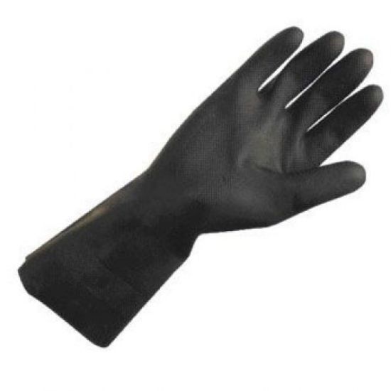 Industrial Heavy Duty Black Rubber Gloves