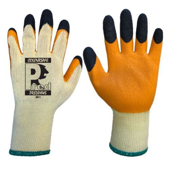 Picture of Pred Paws Double Dipped Glove, Black/ Orange