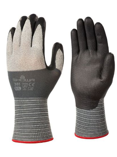 Picture of Showa 381 Breathable Handling Glove, Grey/Black