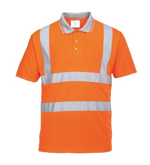 Picture of Hivis Short Sleeved Polo Shirt Go/Rt, Orange