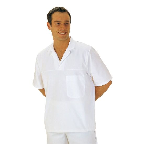 Picture of Portwest Food Smock Short Sleeve, White