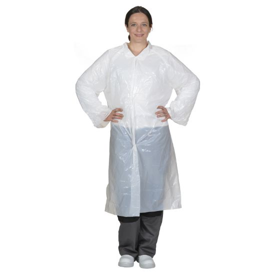 Picture of Bodytech PE Visitor Coat, White, 500/Case