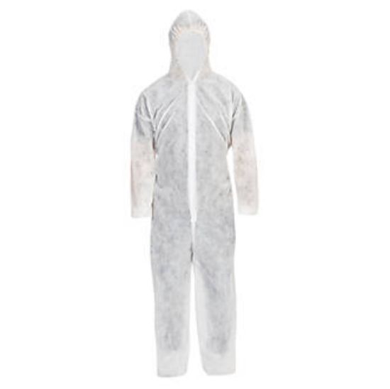 Picture of NON WOVEN DISPOSABLE COVERALLS, WHITE, Size 3XL