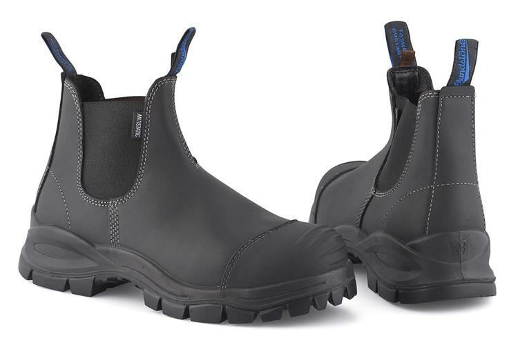 black safety dealer boots