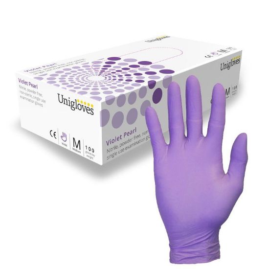 Picture of Uniglove Powder Free Nitrile Gloves, Violet, 1000/Case