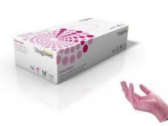 Uniglove, Powder Free Nitrile Gloves, Pink (1000 Case)