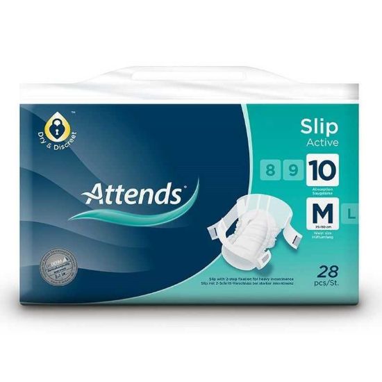 Attends Slip Active 10 Med (28 Pack)