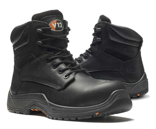 Bison Black S3 Derby Laced Boot, Metal Free