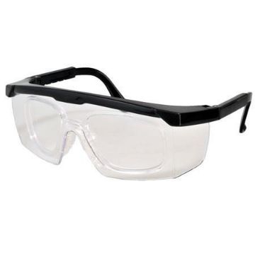 Portwest Safety Glasses Goggles PW33 CLR Black Frame Specs Eye Protection 