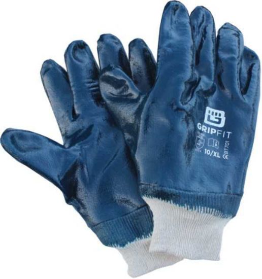 Bodytech Gripfit Fully Dipped Nitrile Glove with Knit Wrist