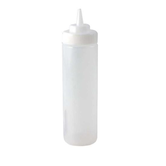 Clear Wide Mouth Sauce Bottle 24oz
