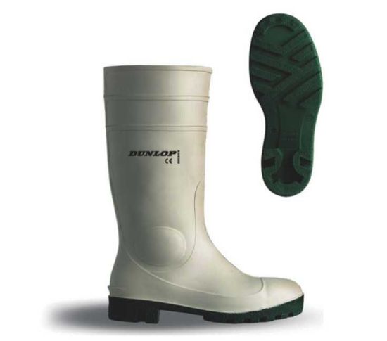 Dunlop Protomastor White Waterproof Work Safety Wellington Boots Steel Toe Cap 