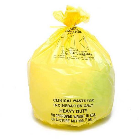 Heavy Duty Clinical Waste Sacks, Yellow