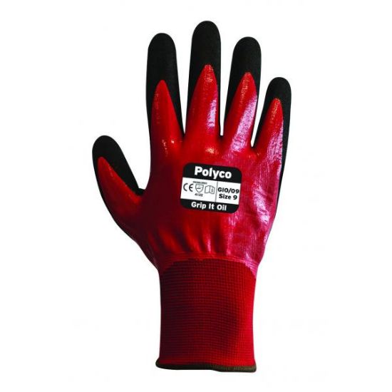 Picture of Polyco Grip it Oil Glove, Pair, Size 9