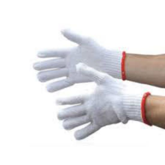 Bodytech Bleached White Cotton Glove, Size L