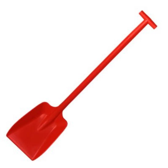Picture of Hillbrush Plastic Shovel, 32x26cm Blade, D Grip, Red