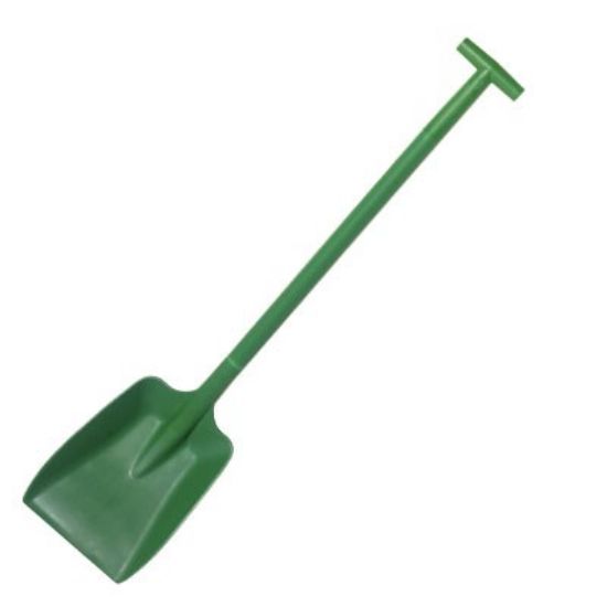 Picture of Hillbrush Plastic Shovel, 32x26cm Blade, D Grip, Green