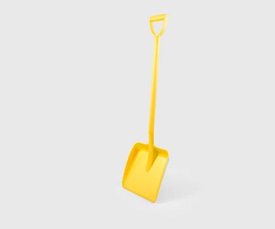 Picture of Hillbrush Plastic Shovel, 32x26cm Blade, D Grip, Yellow