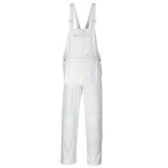 Picture of Chemsol Bib & Brace Trousers, White