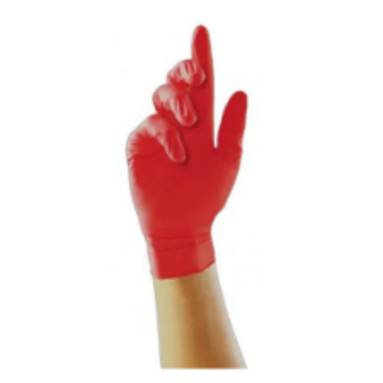 Picture of Uniglove Powder Free Red Nitrile Gloves, Red, 1000/Case