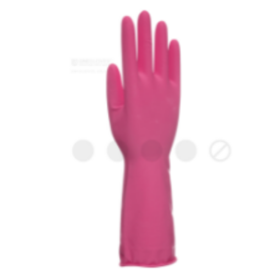 Picture of Unigloves All Safe Household Latex Gloves, Pink, 144 Pair/Case