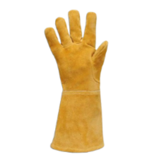 Picture of Split Leather Welding Gauntlet, Yellow, Size 10.5