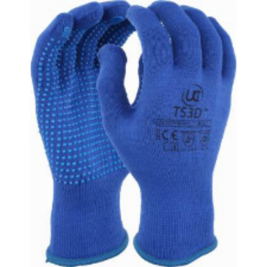 Picture of Uci Thermal Gloves With Dotted Palms, Navy, Size 7/S