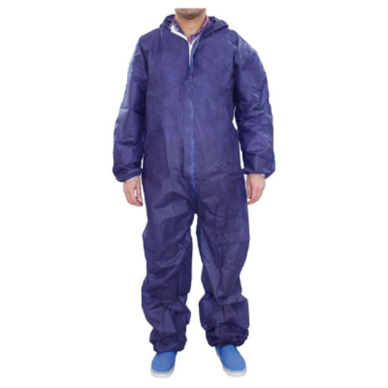 Picture of Bodytech Disposable Coverall C/W Hood, Navy