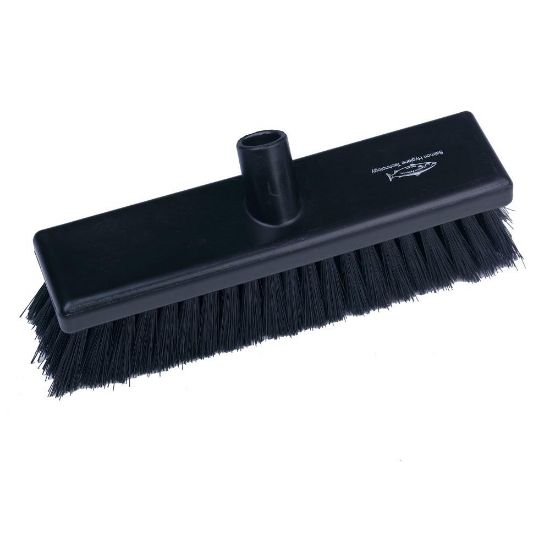 Picture of Medium Crimped 12 inch Flat Sweeping Broom, Black