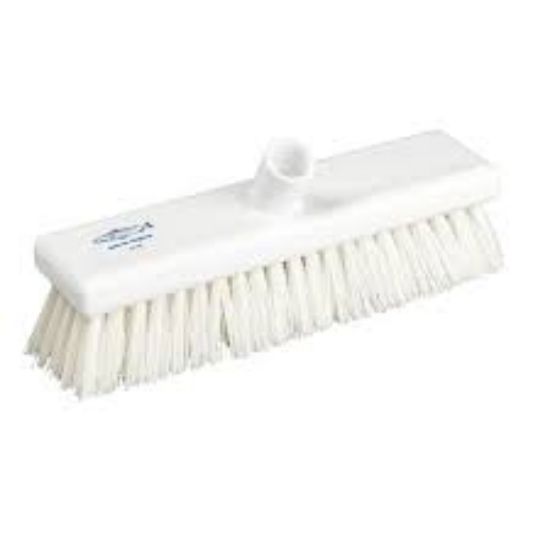 Picture of Medium Crimped 12 inch Flat Sweeping Broom, White