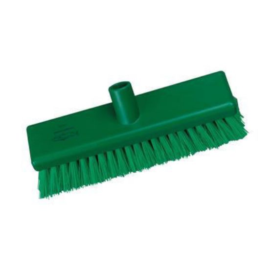 Picture of Medium Crimped 12 inch Flat Sweeping Broom, Green