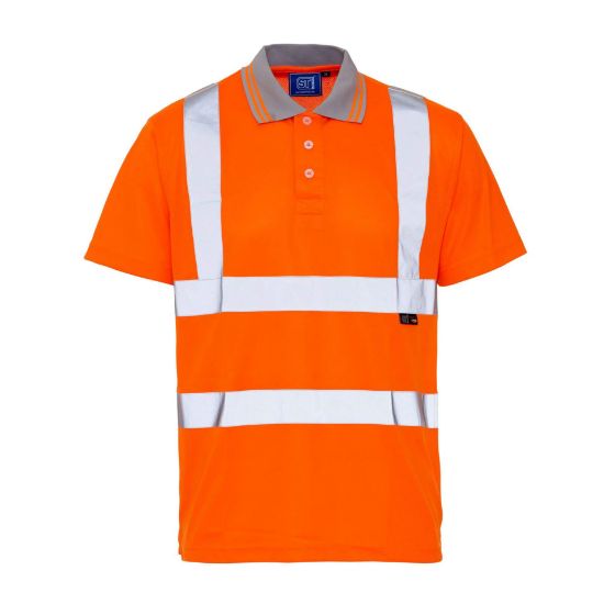 Picture of Hivis Orange Polo Shirt, Birdseye, Size S