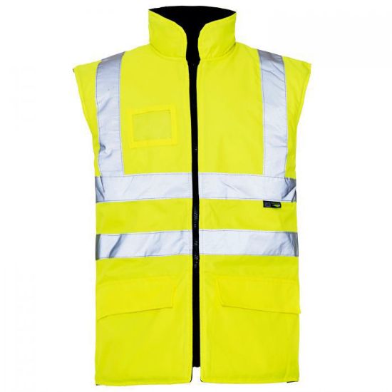 Picture of Supertouch Hivis Yellow Bodywarmer, Quilted