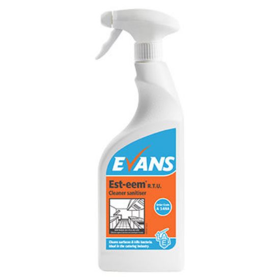 Evans Est-eem™ RTU Unperfumed Cleaner Sanitiser, 750ML