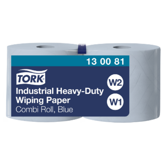 Tork Industrial Heavy Duty Wiping Paper Blue W1/2