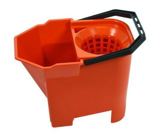 Bulldog Bucket C/W Handle Sieve Grid, Red, mop bucket