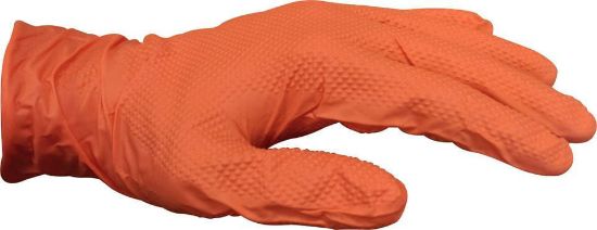 Picture of Uniglove Pro.Tect HD PF Nitrile Diamond Grip Gloves, Orange, 1000/Case