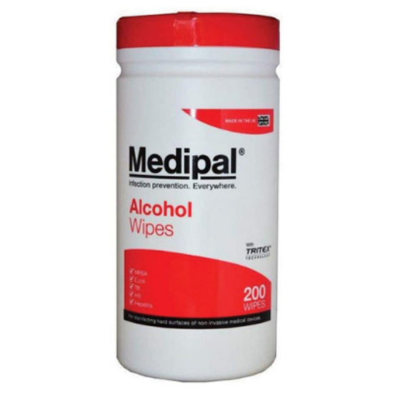 Picture of Medipal Alcohol Wipes 70% IPA, 200 Wipes