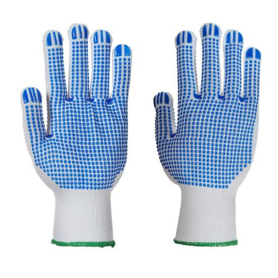 Picture of White Seamless Nylon Glove with Palm Dot, Sold/Pair