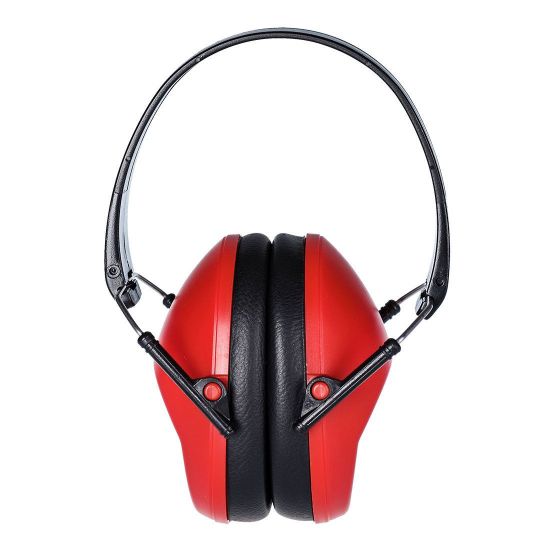 Portwest Slim Foldable Ear Muff, Red, SNR: 22dB