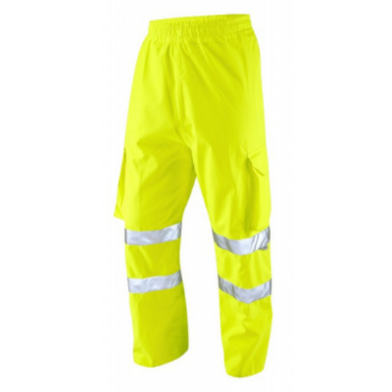 Picture of Leo Instow Breathable Waterproof Executive Cargo Overtrouser, Yellow