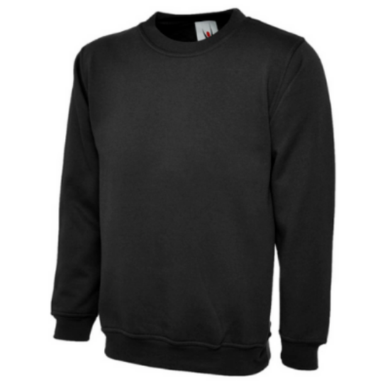Uneek Premium Sweatshirt Black, UC201, Uneek UC201