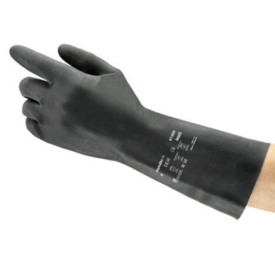 Picture of AlphaTec® 87-950  Flocklined Black Latex Gloves