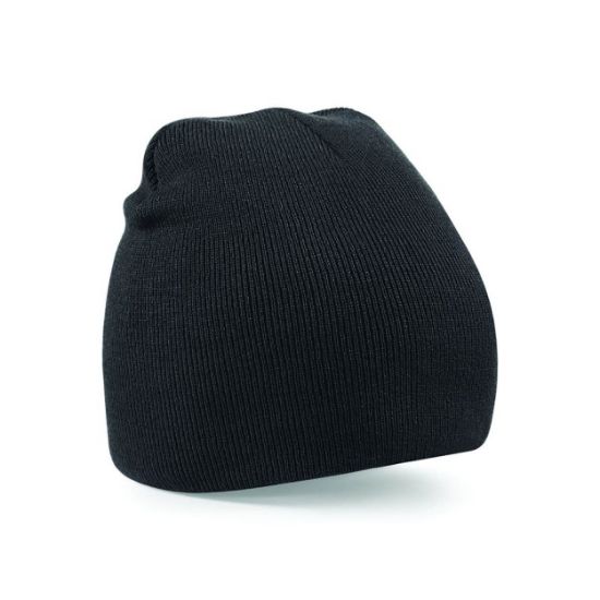 Knitted Pull on Beanie Hat, Navy