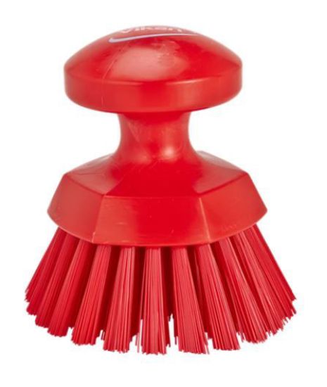 Round Hand Scrub, Ø110 mm, Hard, Red, Vikan, Vikan, Vikan 38854