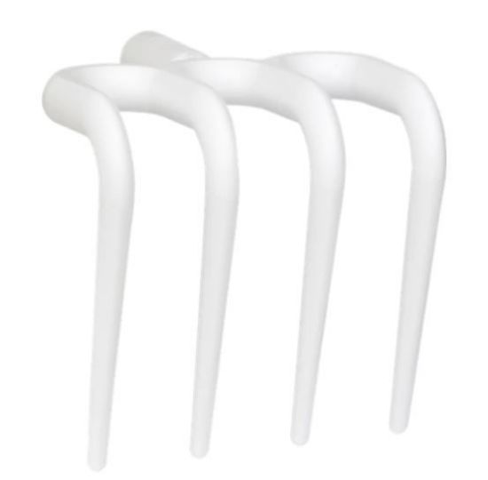 Hygiene Rake, 8.1", White